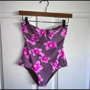 Acacia Swimwear Brady Purple and Pink Floral One Piece